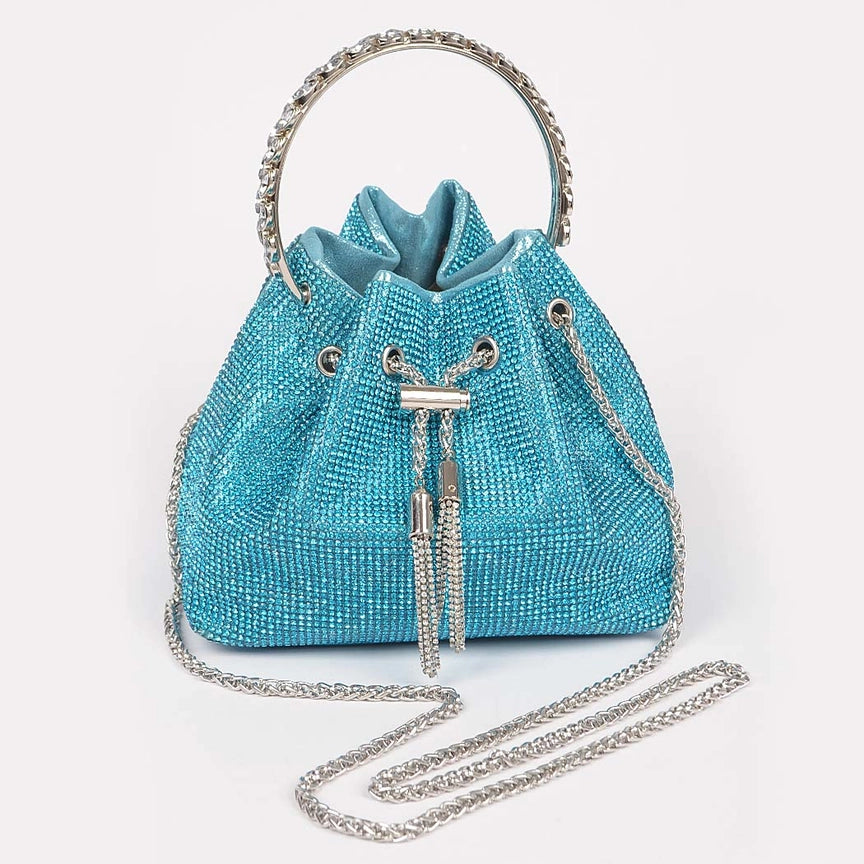"Pretty Waves" Rhinestone Bucket Bag
