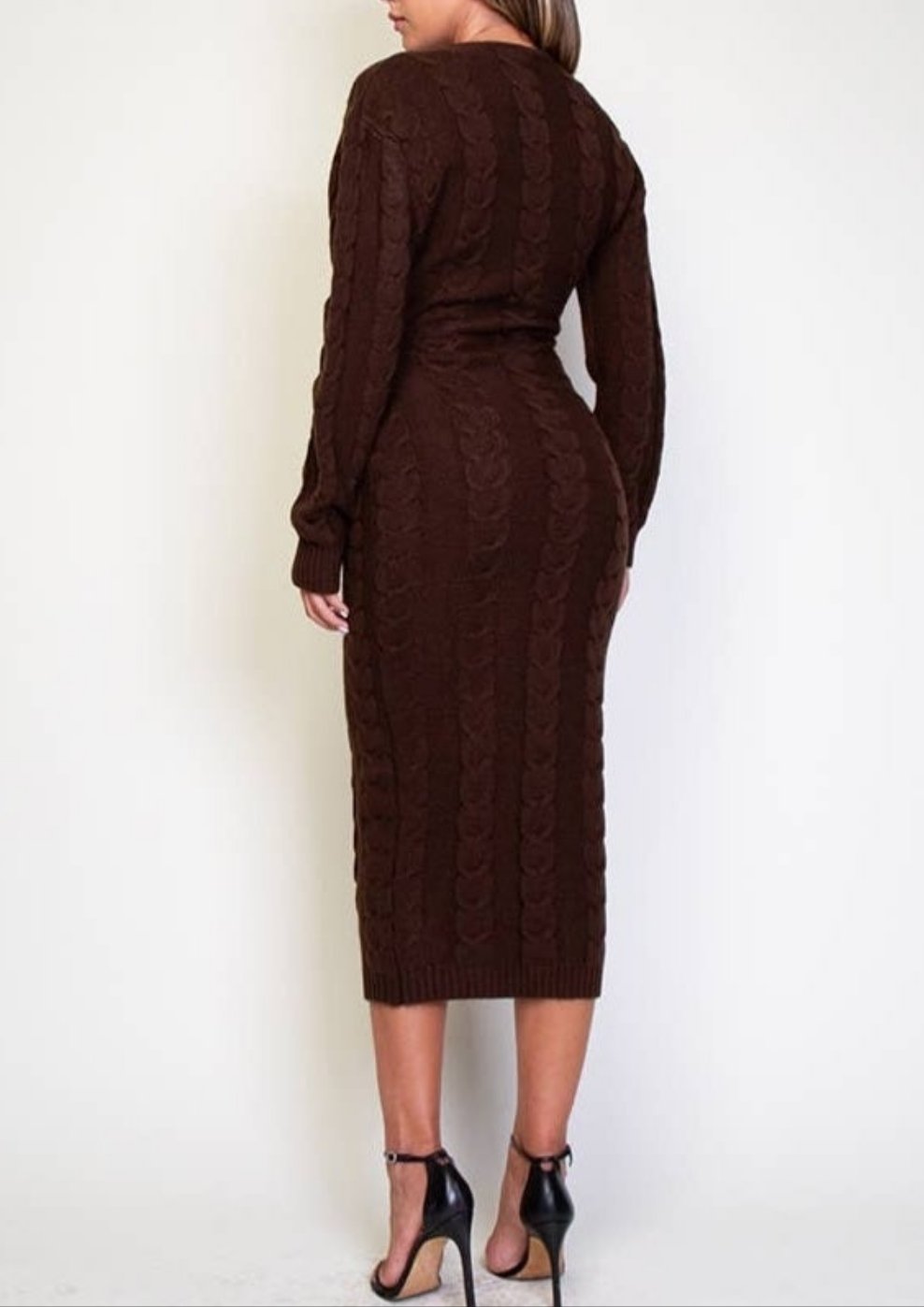 "Wrap Me Up" Cable Knit Dress
