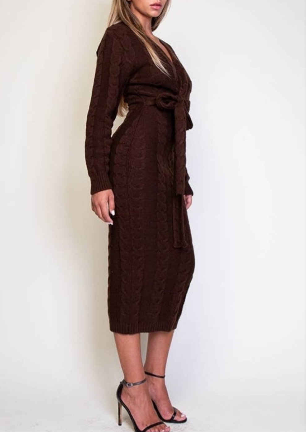"Wrap Me Up" Cable Knit Dress