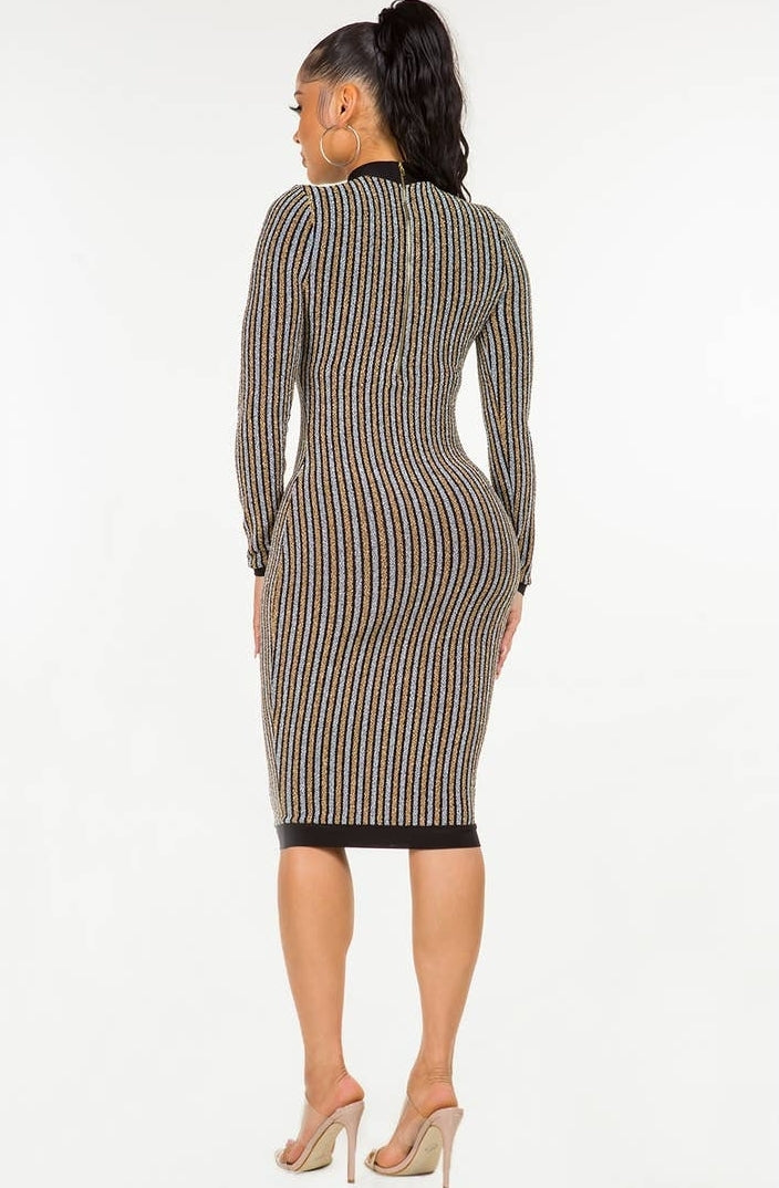 "Dripping Glitter" Midi Dress